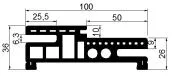 High-Quality WPC Frame Suitable for 45mm Thickness WPC Door