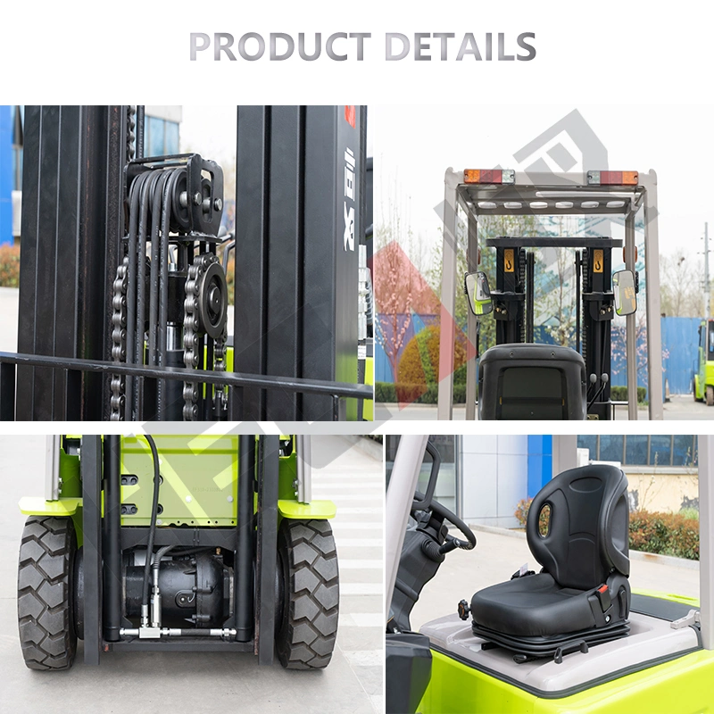 China Hot Sale 3-6m 1.5ton, 2 Ton, 3 Tonpower Forklift Trucks with 4 Wheels