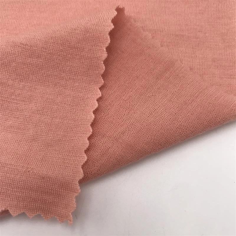 Yigao Textile 100%Wool Single Jersey Fabric Soft T-Shirt Fabric