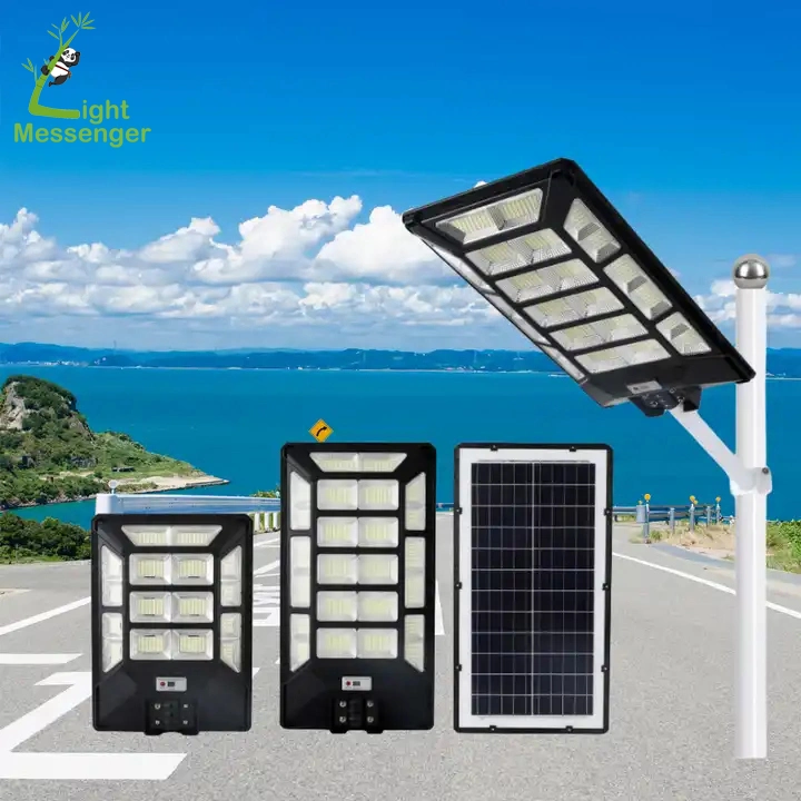 Hot Selling Solar Parking Lighting Flood Light Waterproof IP65 Remote Sensor Integrated All in One Solar LED Street Light Outdoor Wall Lamp