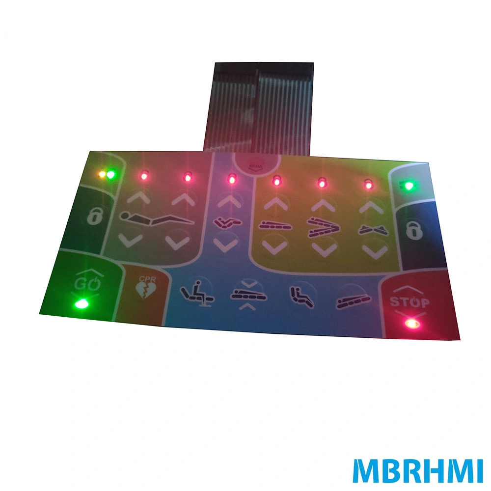 Kundenspezifisches 1 * 4 Membranschalter 4 Tasten Membrantastatur