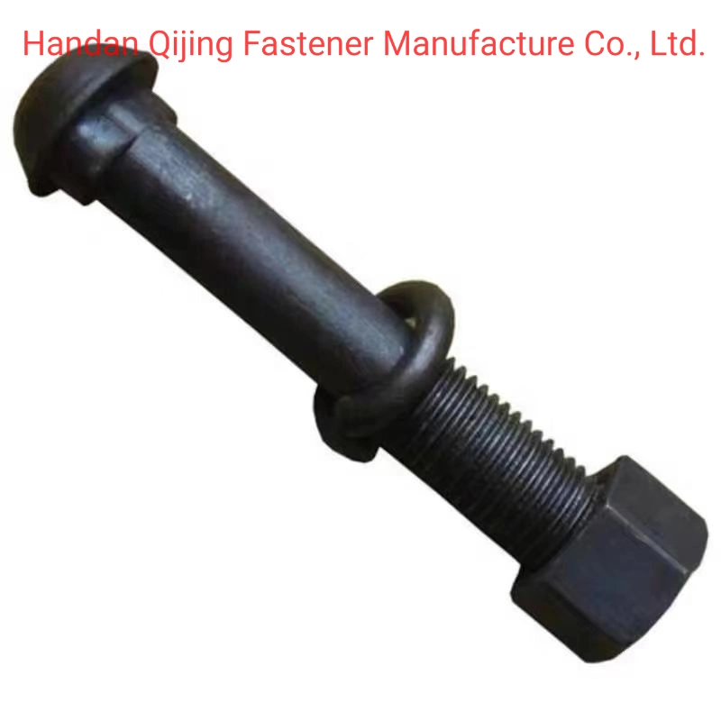 High Strength Grade 8.8 Garde 10.9 Black Oxide Oval Head Square Neck Fish Track Bolt Special Fasteners Round Head