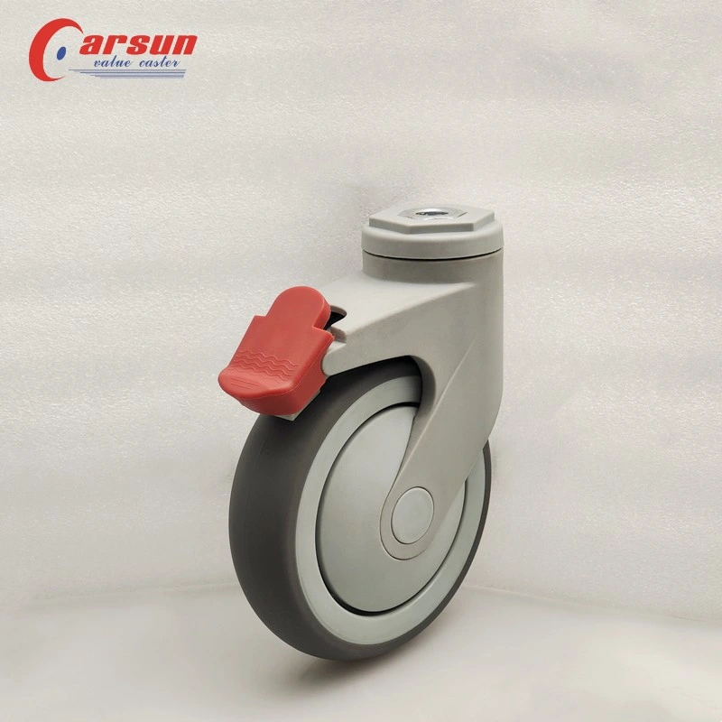 Hospital Trolley Castor Silent Without Damaging The Ground Medical Swivel Caster Wheel