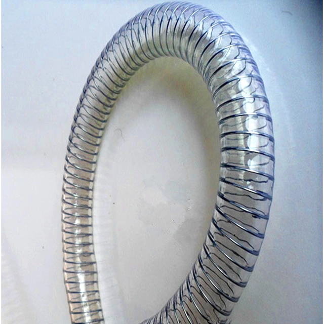 Fast Food Grade Clear Plastic PVC Steel Wire Water Conveying Ducting Hose Pipe