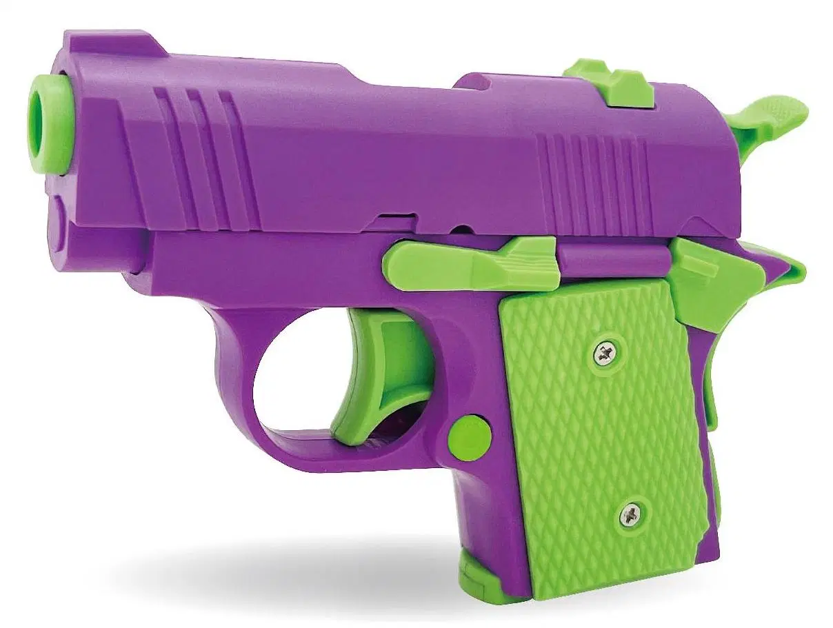 Color Box Removable 3D Gravity Pistol Product Decompression Novelty Toys