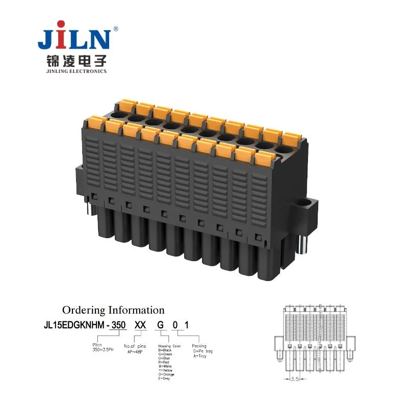 El bloque de terminales eléctricos de muestra personalizada aumenta la productividad de forma eficiente Bloque terminal de cableado de conector de bloque