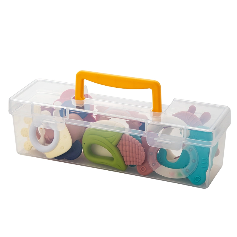 Portable Toys Storage Box Container with Handle Sundries Organizer