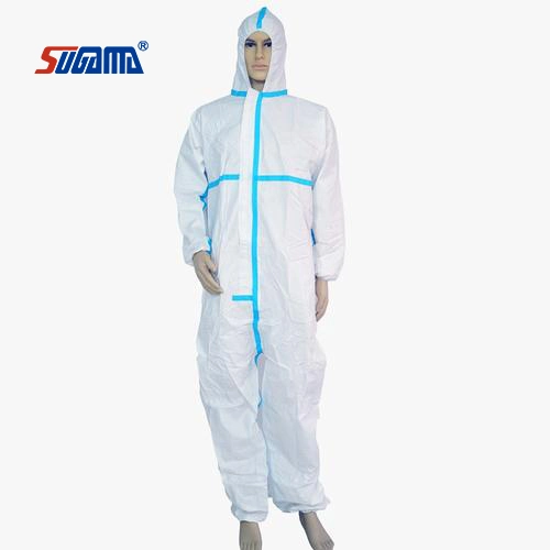 Anti Virus Sterile PP PE Isolation Safety Suit Protective Clothing with Shoe Cover