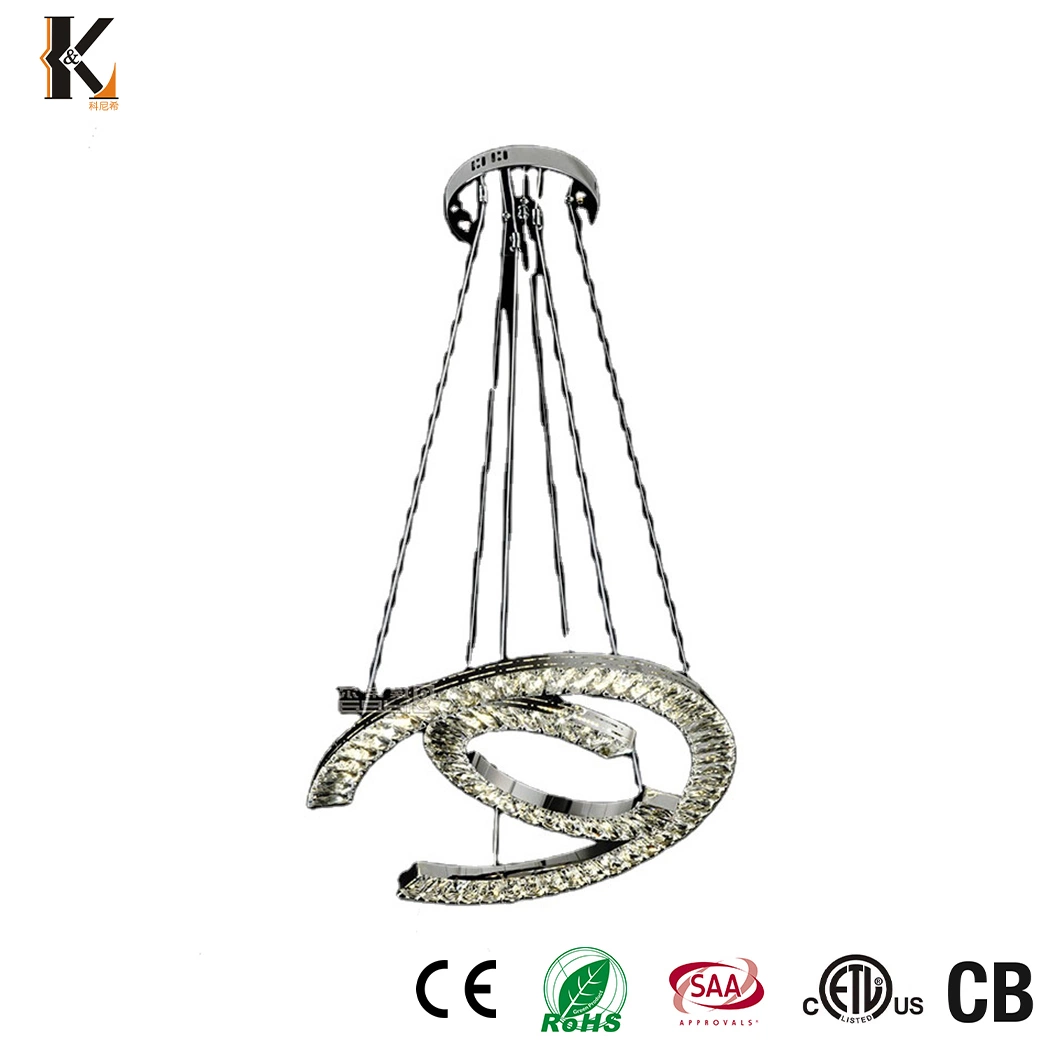 Konig Lighting China White Drum Crystal Chandelier Factory Professional Living Cocina lámpara de cristal LED de lujo estilo europeo Chandelier de cristal