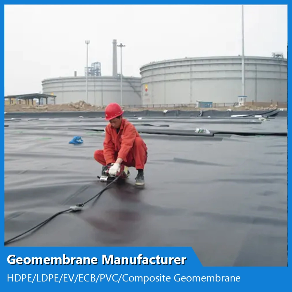 Fabricant de géomembranes ASTM personnalisées anti-infiltration imperméables lisses texturées HDPE/LDPE/PE/EV/Ecb/PVC texturées/composites.