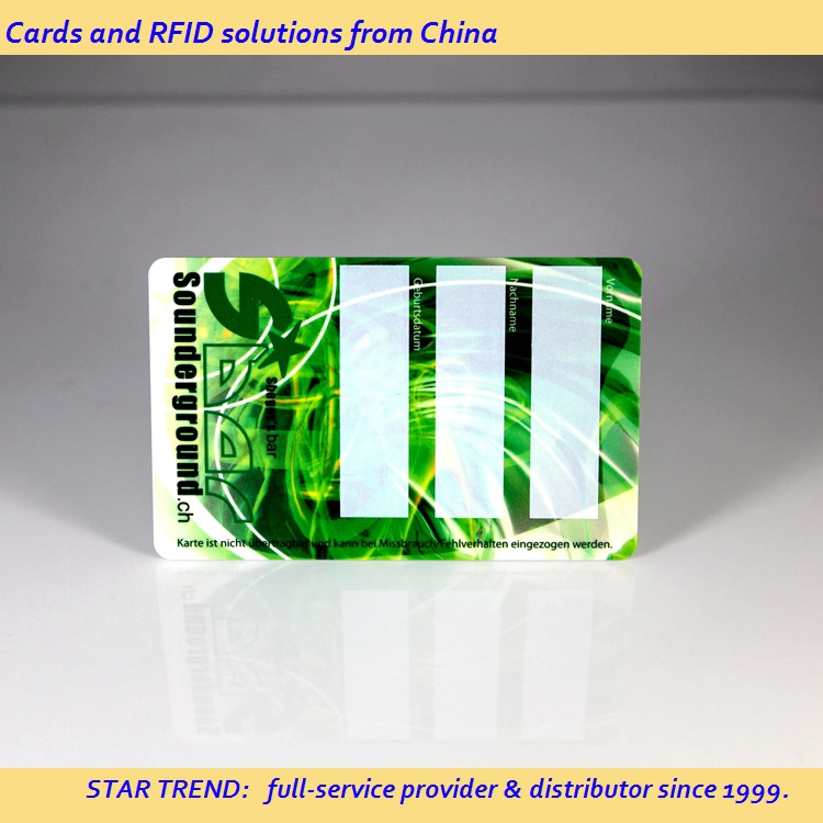PVC Cr80 Contact RFID carte IC4442 FM pour la loyauté et de l'adhésion