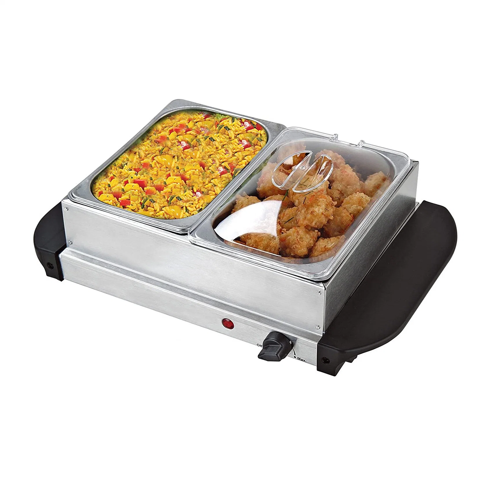 2*1.5L Separate Warming Pans Electric Food Warmer