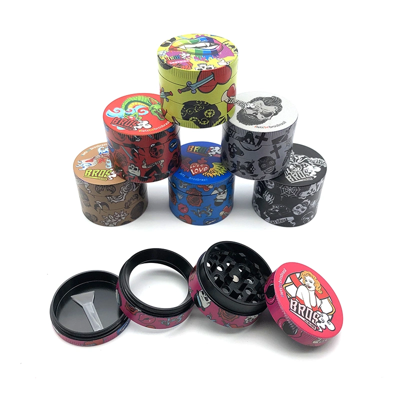 Bros Good Design Color Metal UV Grinder Custom Brand Cigarette Smoking Accessories