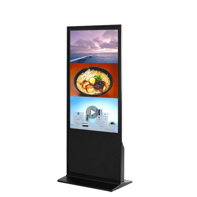 55 Inch Floor Standing 4K Resolution LCD Digital Signage Advertising Display