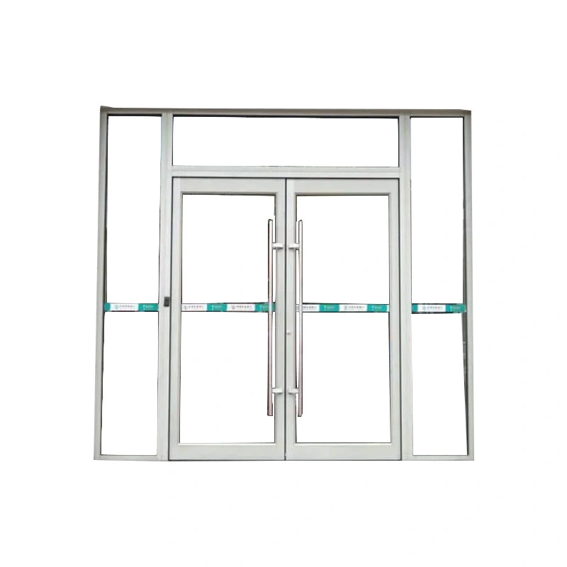 8 Feet Fire Rated Storefront Commercial Stainless Steel Double Glazed Door