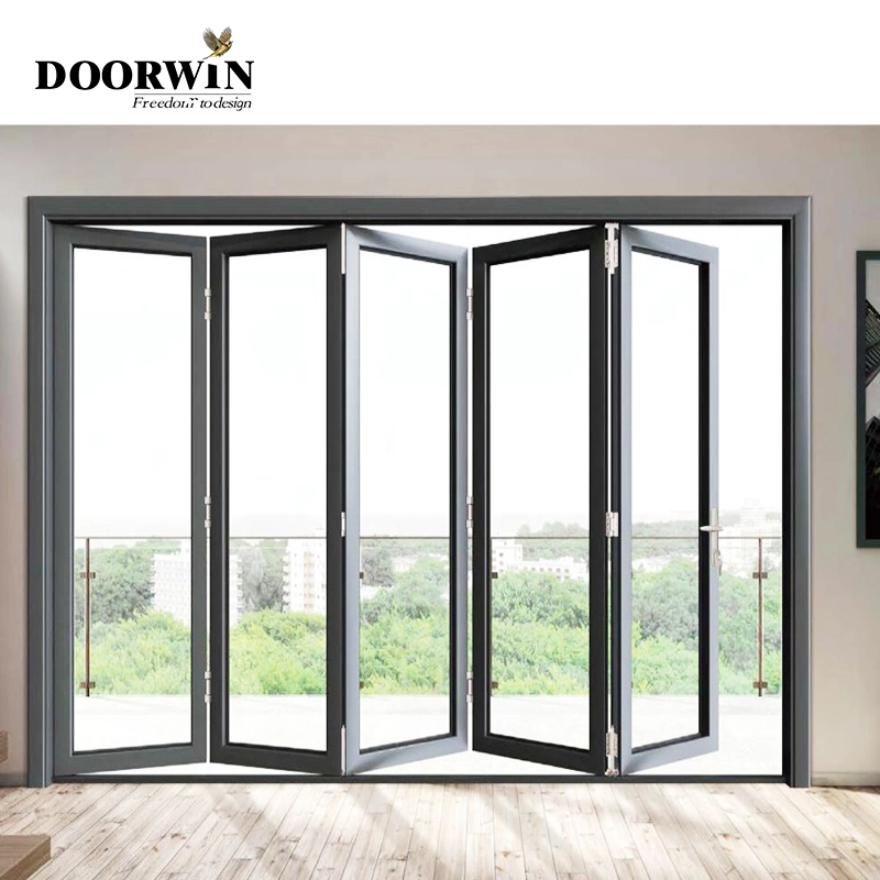 Hot Finished Decoration Doorwin Novel Design Doors Bifold Aluminum Folding Door