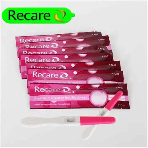 Step-by-step simple high-precision LH positive detection product pink ovulation test midstream