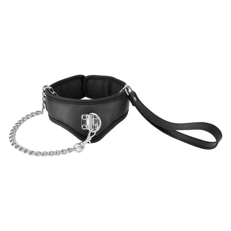 Sex Products Best Quality Sex Products Black Collar with Traction Chain Leather Sex Leather Collars for Women Adult Products Toys for Couples Women and Men Toy