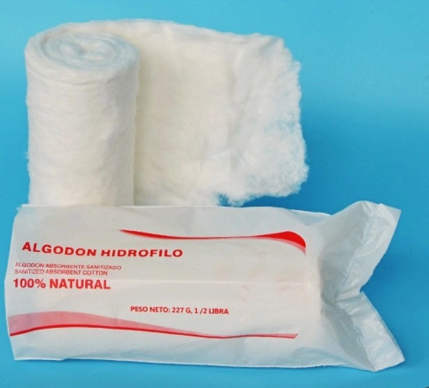 Pure Cotton High Absorency Medical Usage Clear Cotton Roll Cotton Wool in Roll 50g/100g/200g/250/300g/400g/454G/500g/1000g