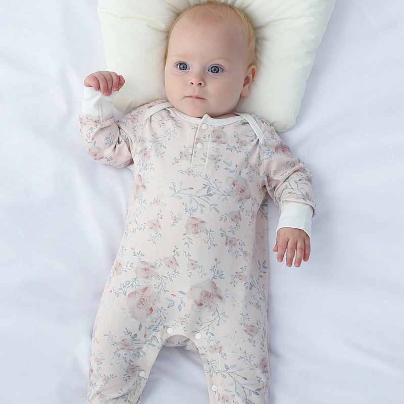 Baby Boys&prime; Romper Newborn Clothing Boutique Baby Organic Cotton Suit Garment