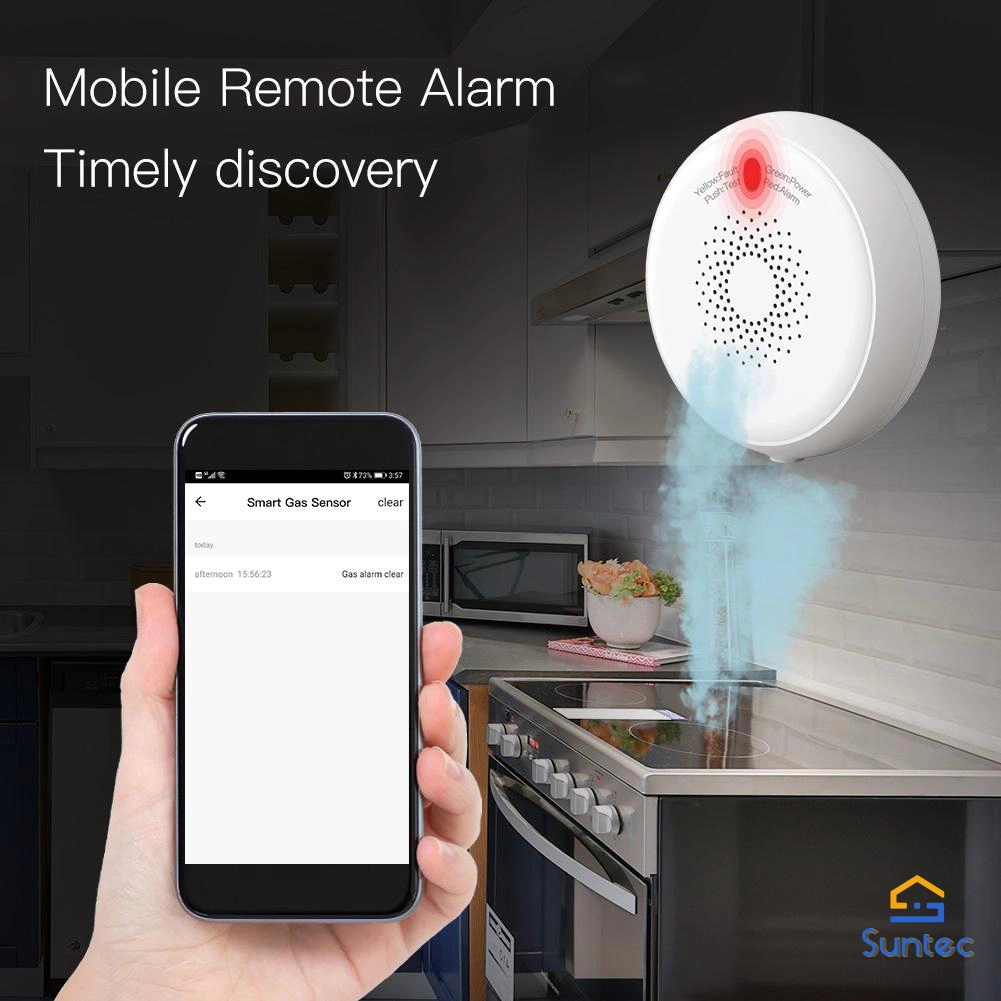 Zigbee Smart Smoke Temperature Intergraged Detection Sensor Fire Alarm Detector