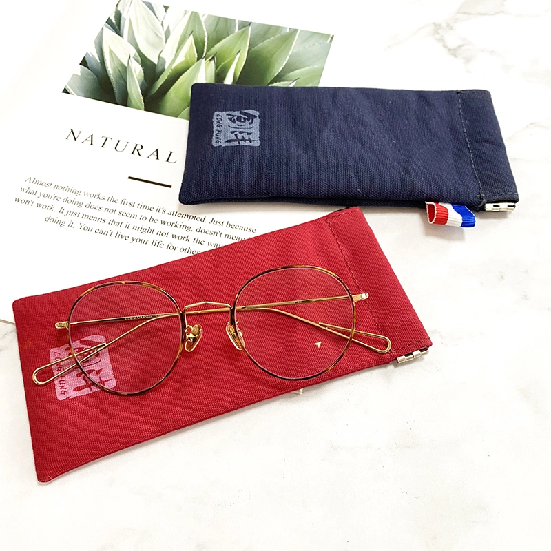 Bolsa para suporte de caixa para óculos de sol portátil Slim em tecido