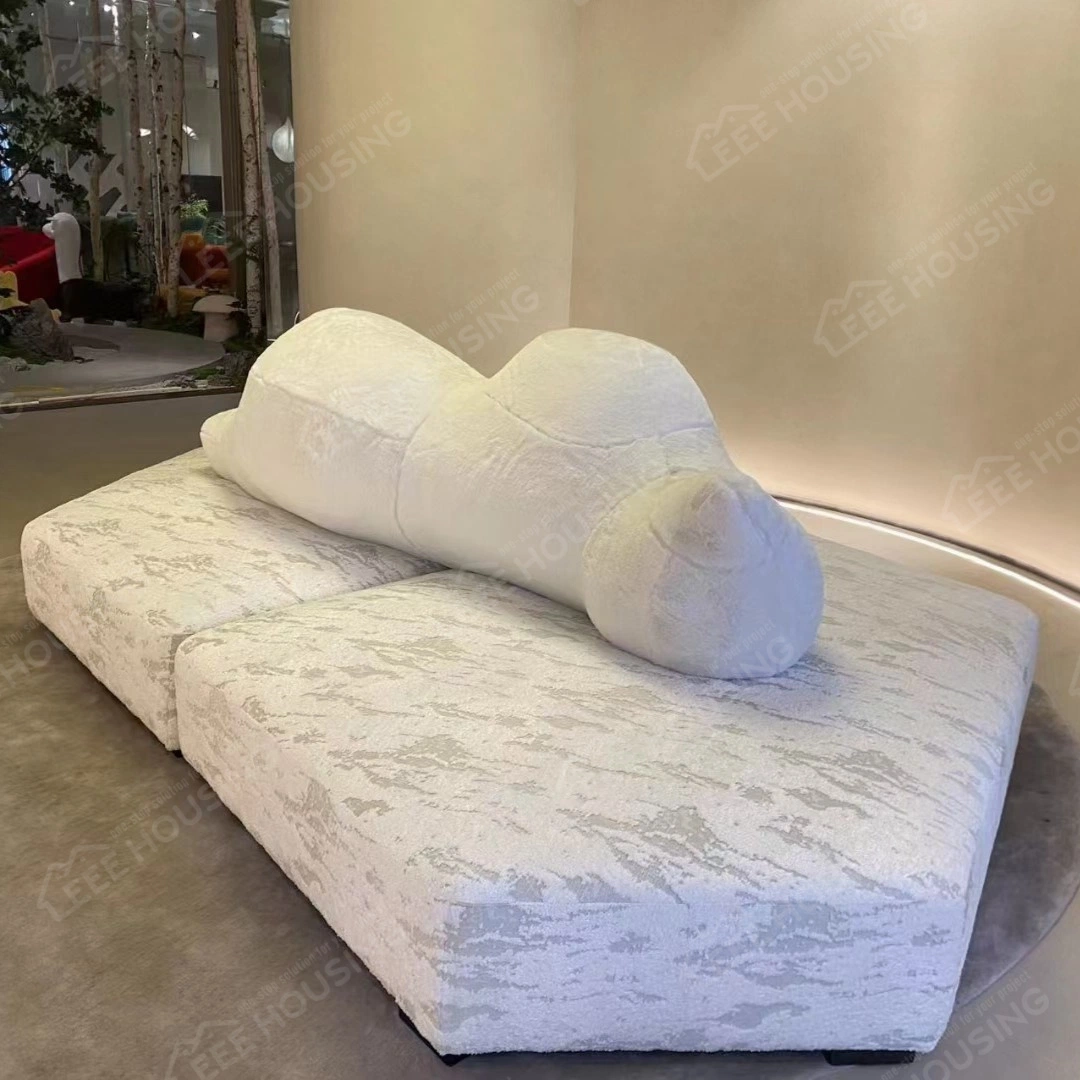 Original Factory Supply Italian Minimalist Designer Fabric Upholstery Polar Bear Lazy Modular Sofa for Large Flat Hotel Villa