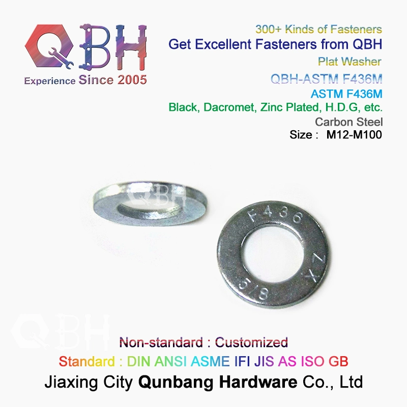 Qbh ASTM F436/F436m от 1/2 до 1-1/2" стали структуры здания из сборных конструкций из углеродистой стали черный/H. Академия горячей DIP мобилизации металлические плоские круглые шайбы