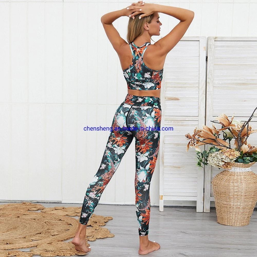 New Style Two Piece Bra+Pants Women's Tracksuit Sportswear Sports Suit Yoga Set Gym Fitness Suit Clothes for Sport Custom