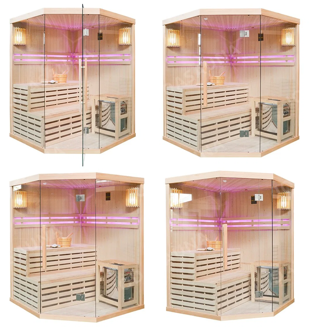 Mais barato Finnish Steam Sauna para 3-4 pessoas fábrica Atacadales Sauna