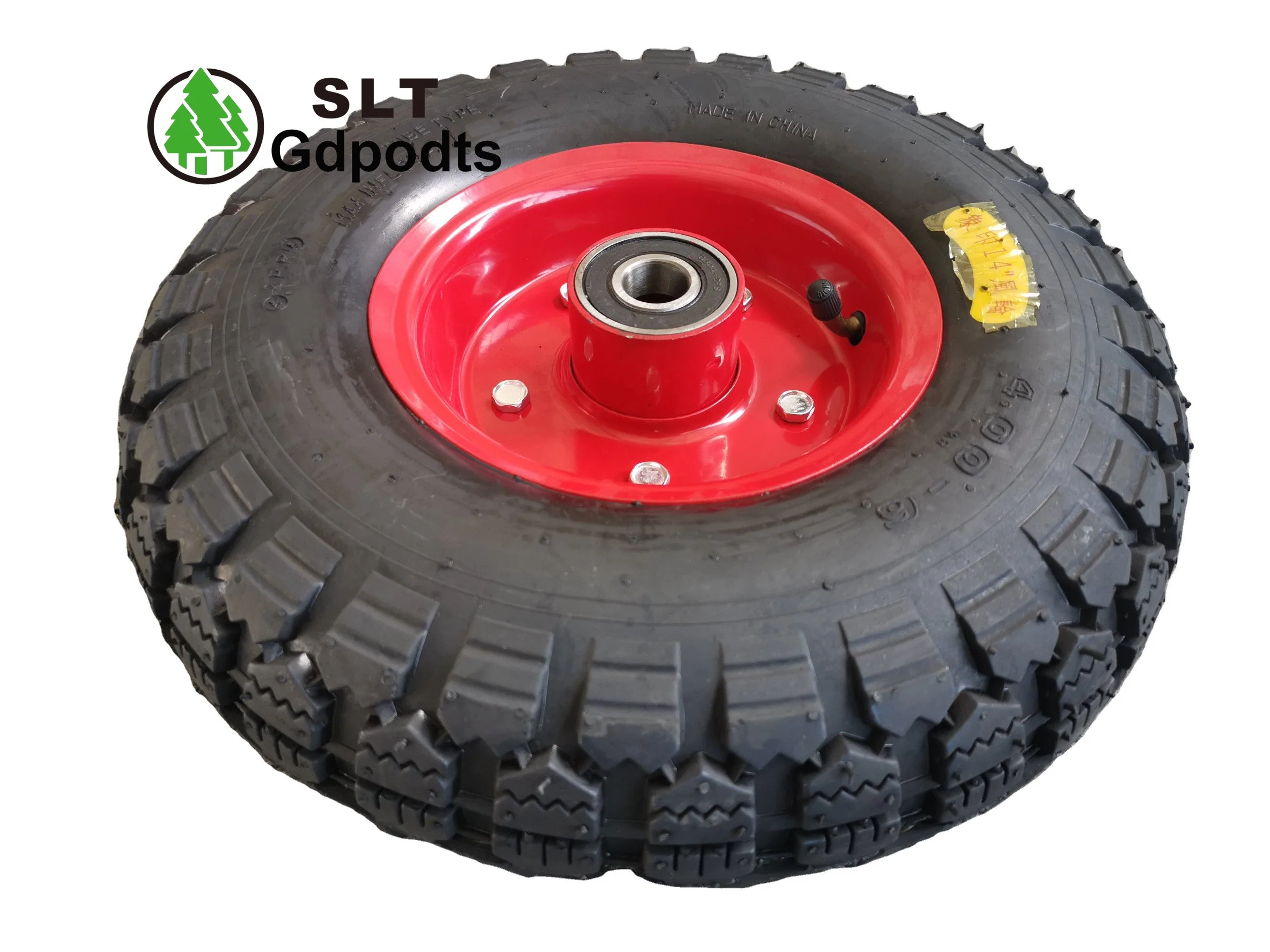 4.00-6 Deep Pattern Pneumatic Rubber Wheel with 6304 Ball Bearing