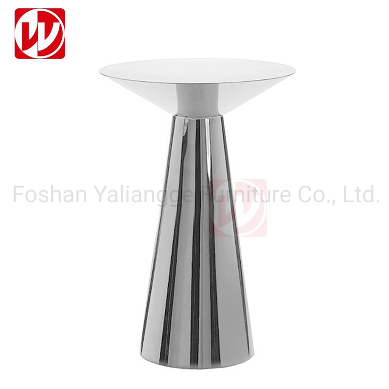 High Quality Mirror Sliver Stainless Steel Event High Bar Table Wedding Party Cocktail Table