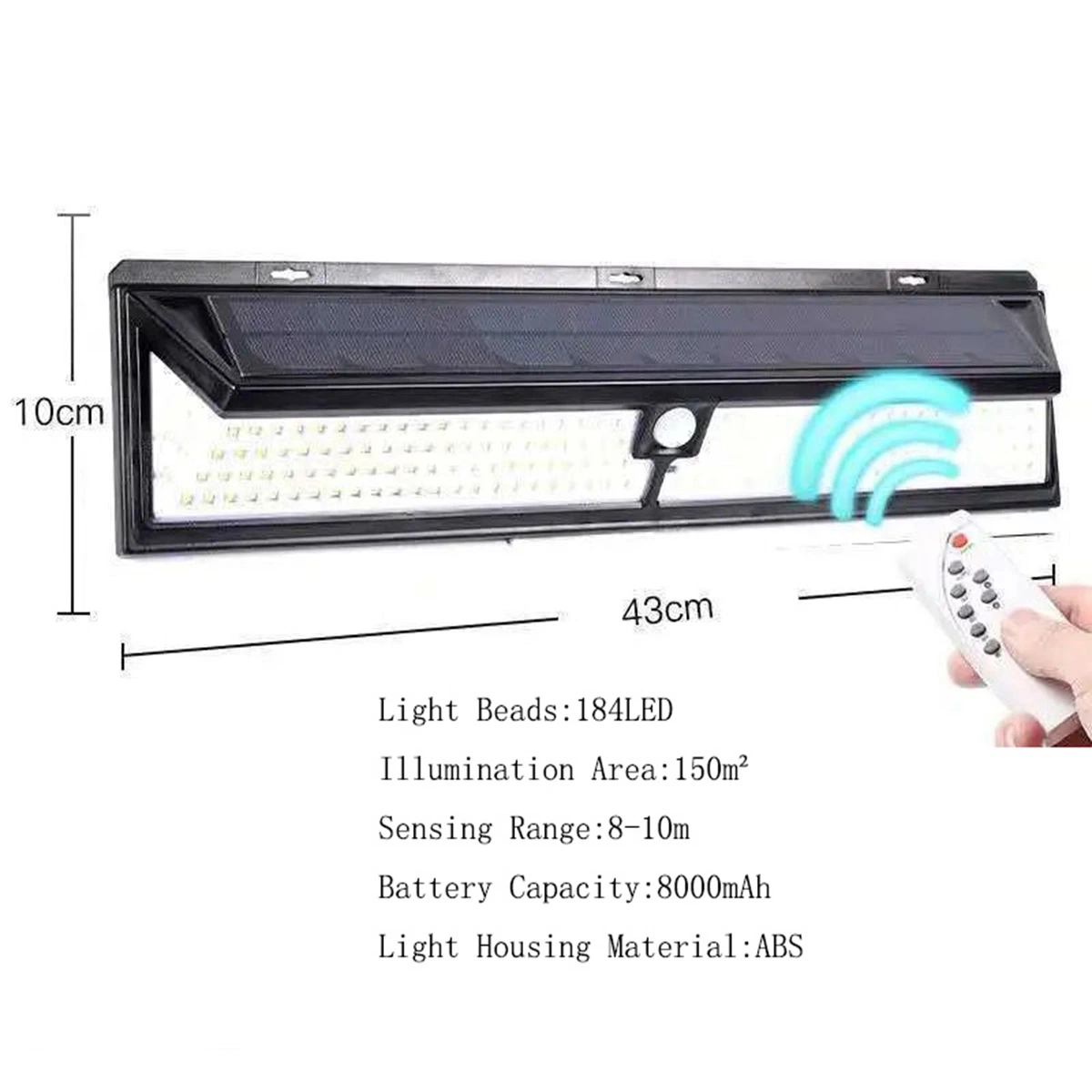 IP65 Outdoor Garden Energy Saving Integrated LED Sensor Solar Street /Road Light with Panel Sensor and Lithium Battery