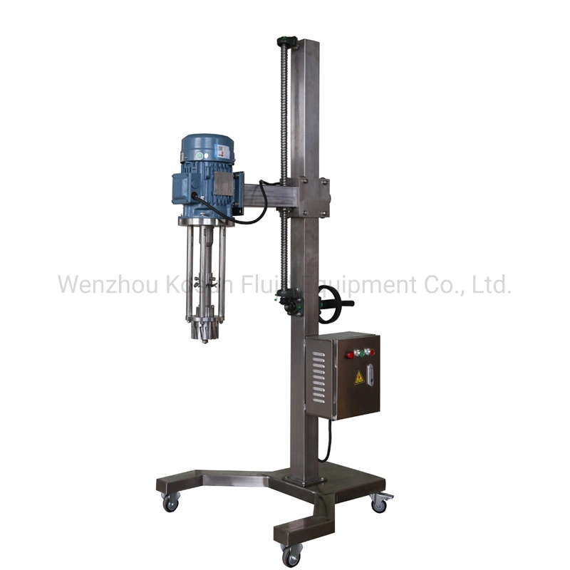 High Speed Shear Batch Disperser Emulsifier Dispersion Liquid Powder Blender Emulsifying Homogenizer Mixer with Lift Stand