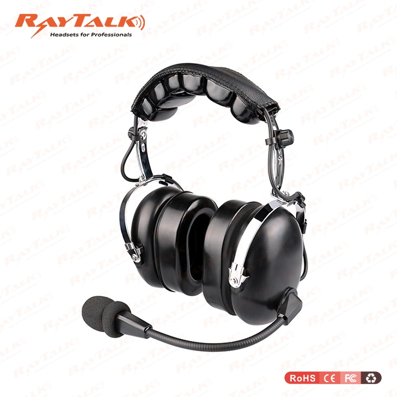 Heavy Duty Headset Over The Head Type with Boom Microphone for Two Way Radio