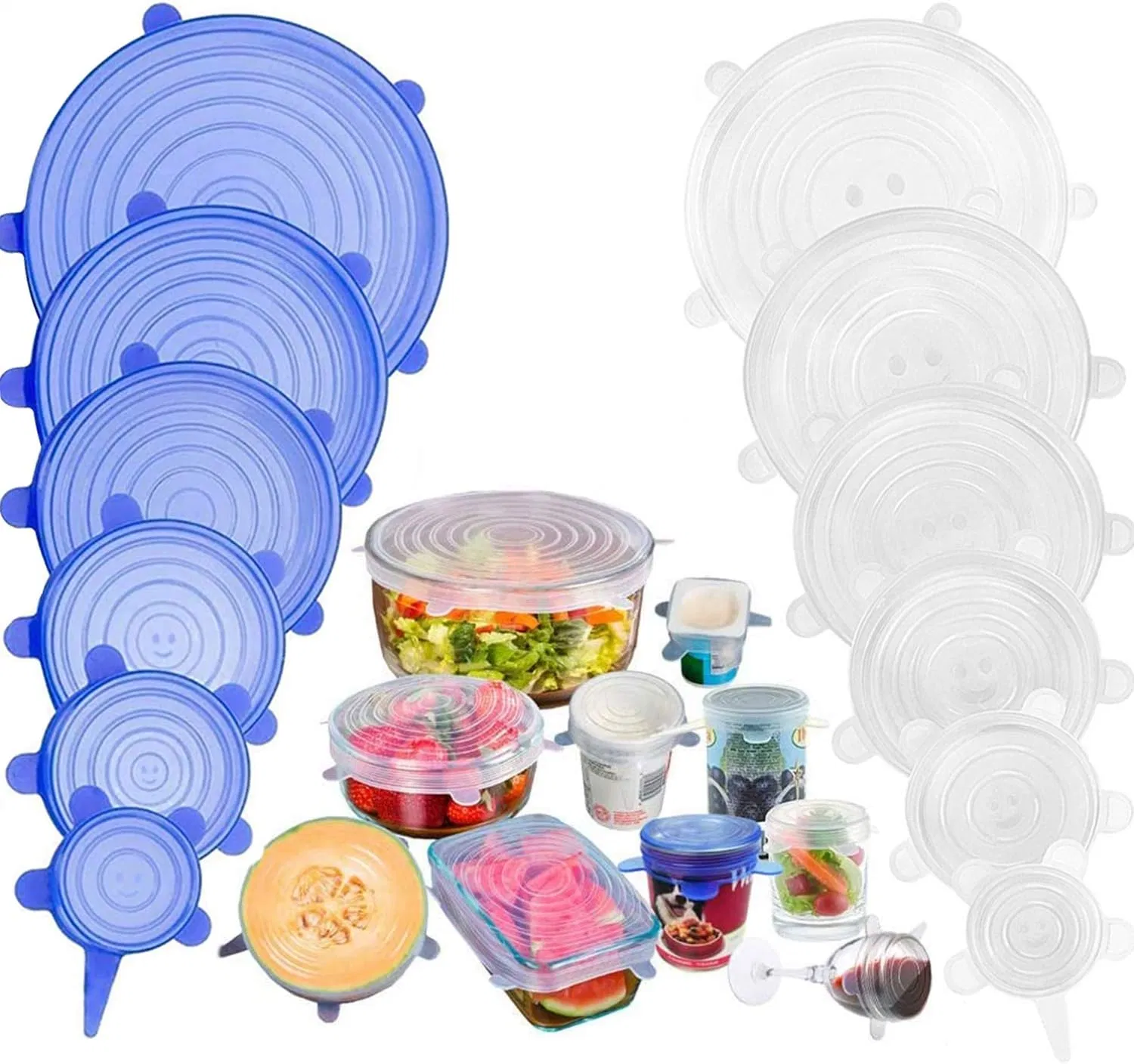 Reusable Durable Silicone Food Storage Covers for Bowl