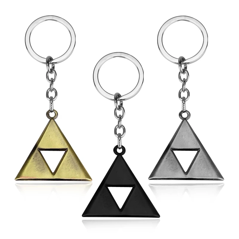 Zelda Legend jeu haute qualité Hot sale populaire Gold Silver Logo plaqué personnalisé bricolage personnalisé métal doux émail dur Porte-clés