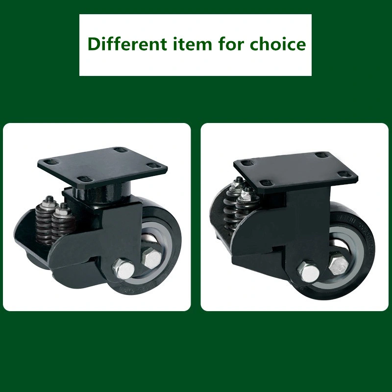 4/5/6/8 Inch PU TPR PVC Nylon TPE Np Cast-Iron Caster Wheels in Black Color with Large Loading Capacity