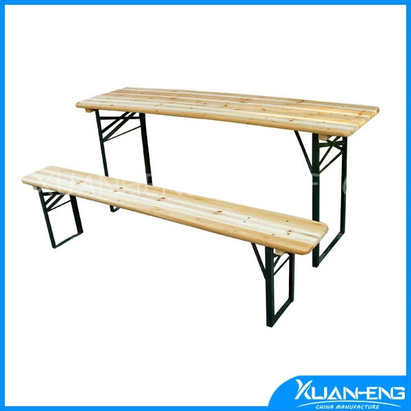 Folding Wooden Beer Table Set