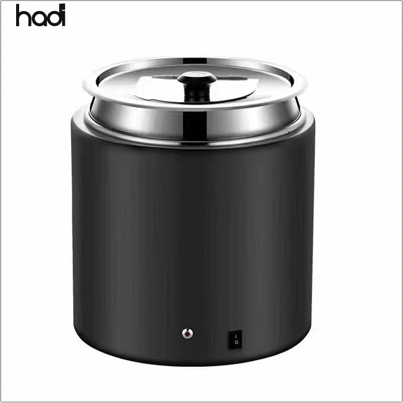 Hadi Hotel Restaurant Commercial Warm Soup Pots 10 Liter Soup Station Buffet Red Color Electric Kettle Stainless Steel Buffet Food Warmer for Soup