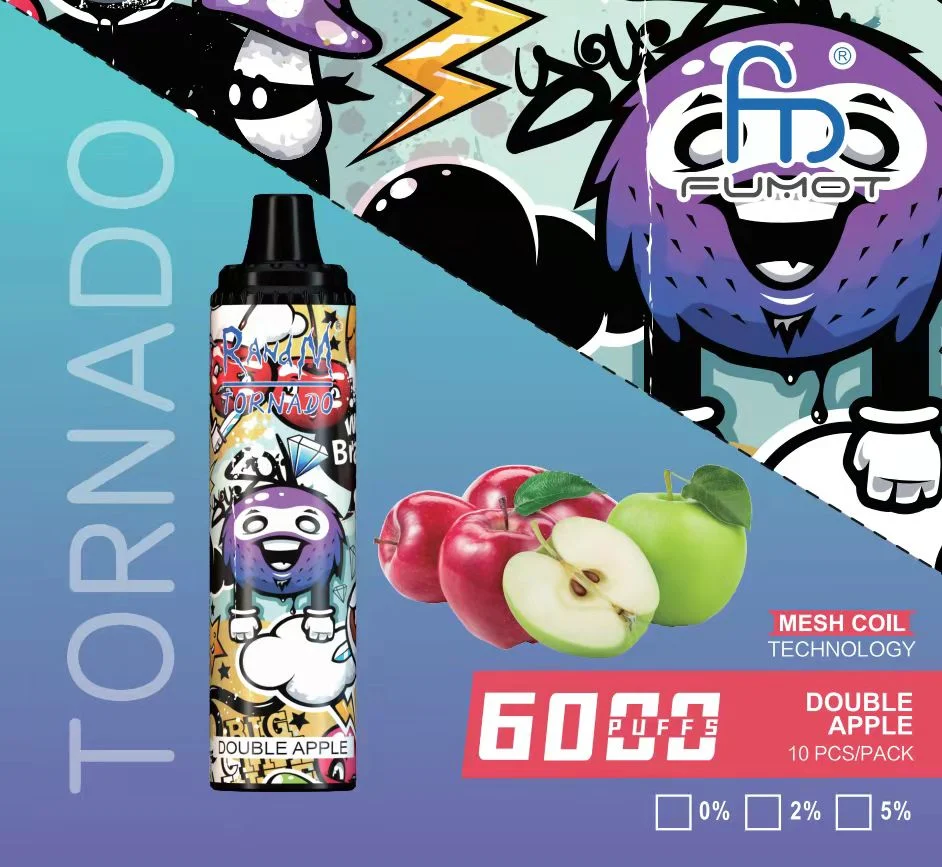 De façon économique de 30 saveurs &amp; 12ml E-Liquide de 5 % de sel de la nicotine 850mAh Randm tornade 6000 bouffées Ecig jetables rechargeables