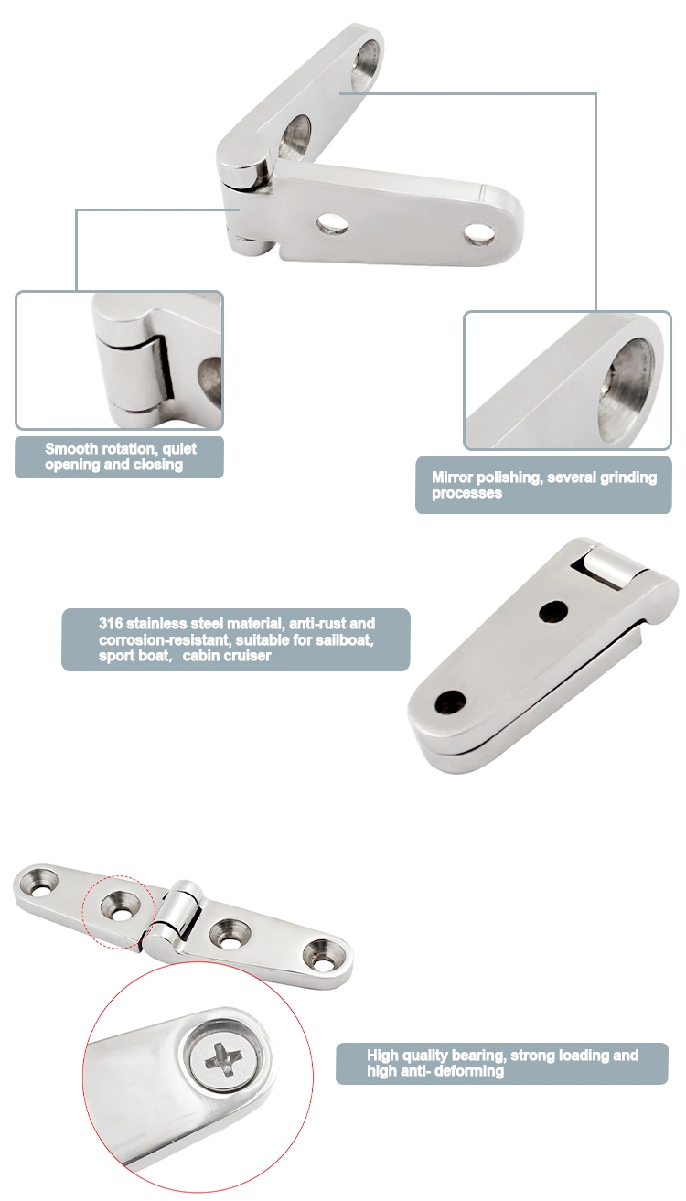 Marine Hardware Boat Accessory Boat Yacht Accessories Heavy Duty Marine Hatch Flush Mount Cabinet Strap Door Hinge