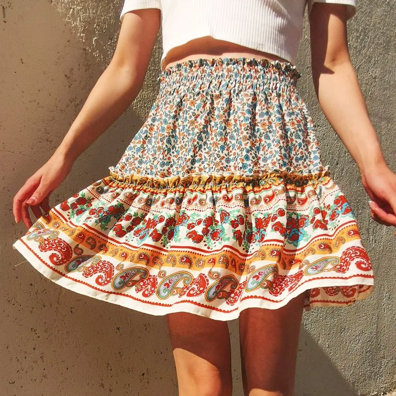 2023 Summer Popular Women's Printed Short Skirt