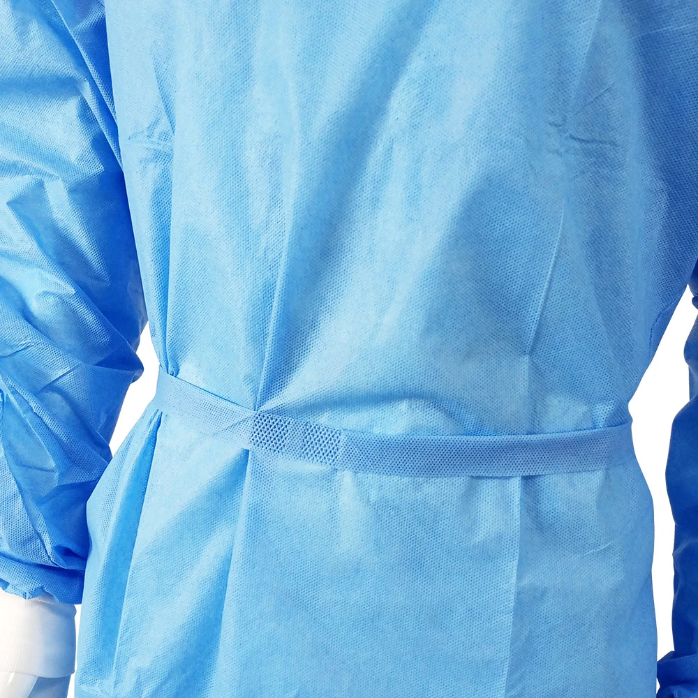 Disposable Blue SMS Nonwoven Nurse Doctor Uniform