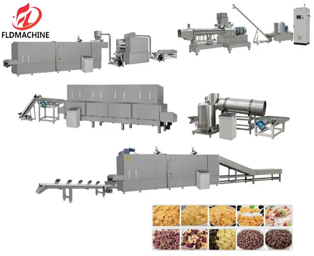 Corn Flakes Extruder Machine/Cereal Snacks Food Plant/Choco Ball Production Line