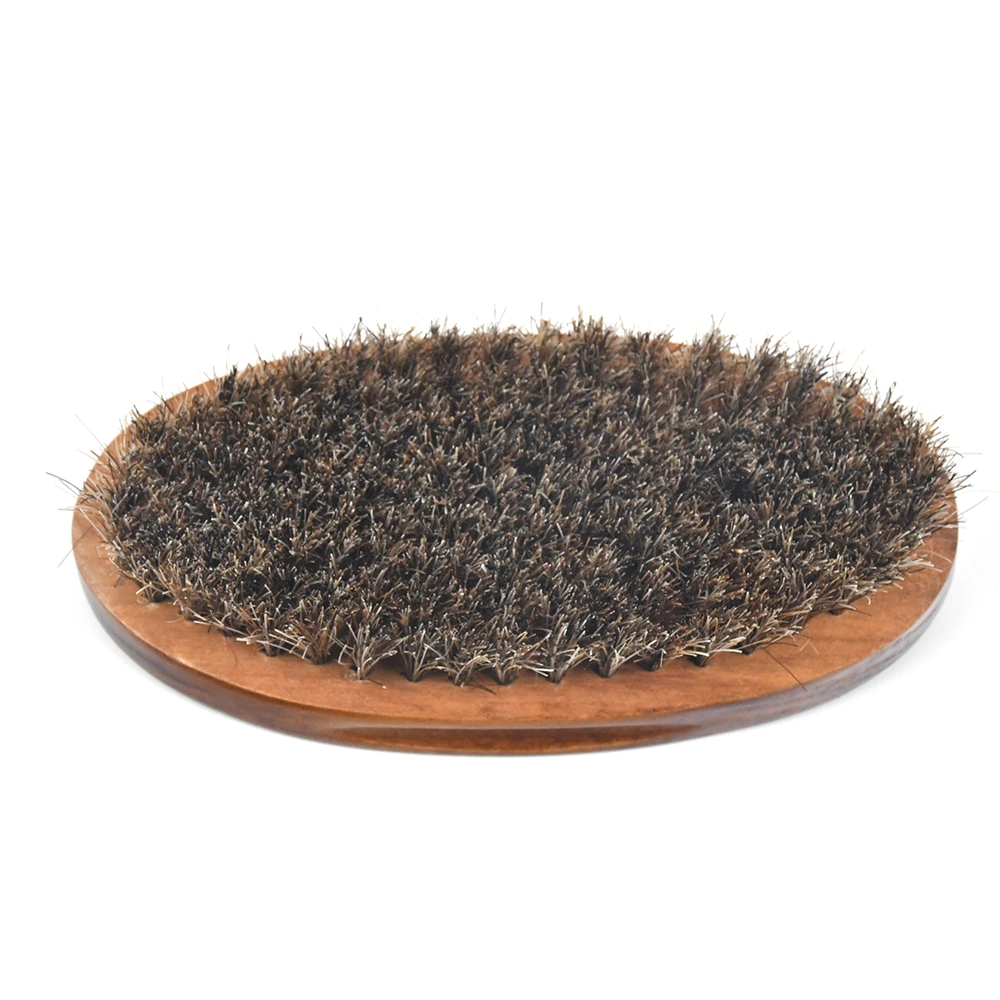 Wholesale/Supplier OEM 100% Horse Hair Wooden Shoe Brush Oval Shape Shoe Brush for Cleaning