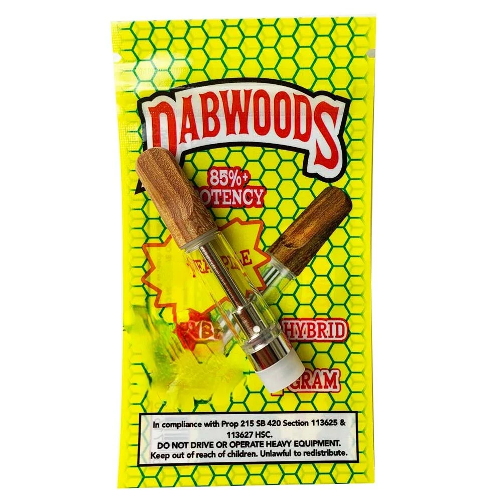 Dabwoods Vape Atomizers Wood Tips Cartridges 7 Strains 0.8ml 1.0ml Empty Thick Oil Vaporizer Glass Tank 510 Thread Ceramic Coil Carts