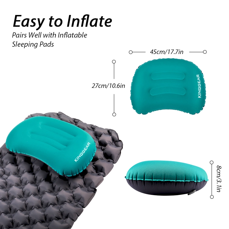 Camping Sleep Soft Neck Support Inflatable Touris Pillow Cooling Foldable Inflatable Pillow