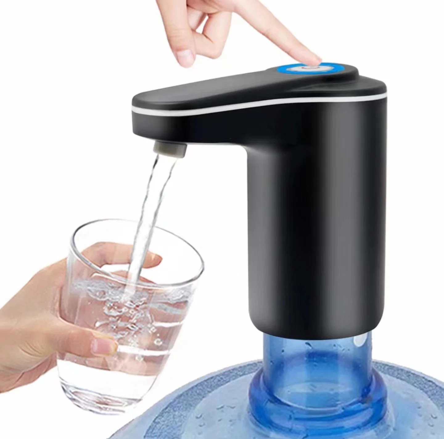 USB Hand Press Mini Electric Gallon Rechargeable Water Pump for Water Bottle (H-RP19)