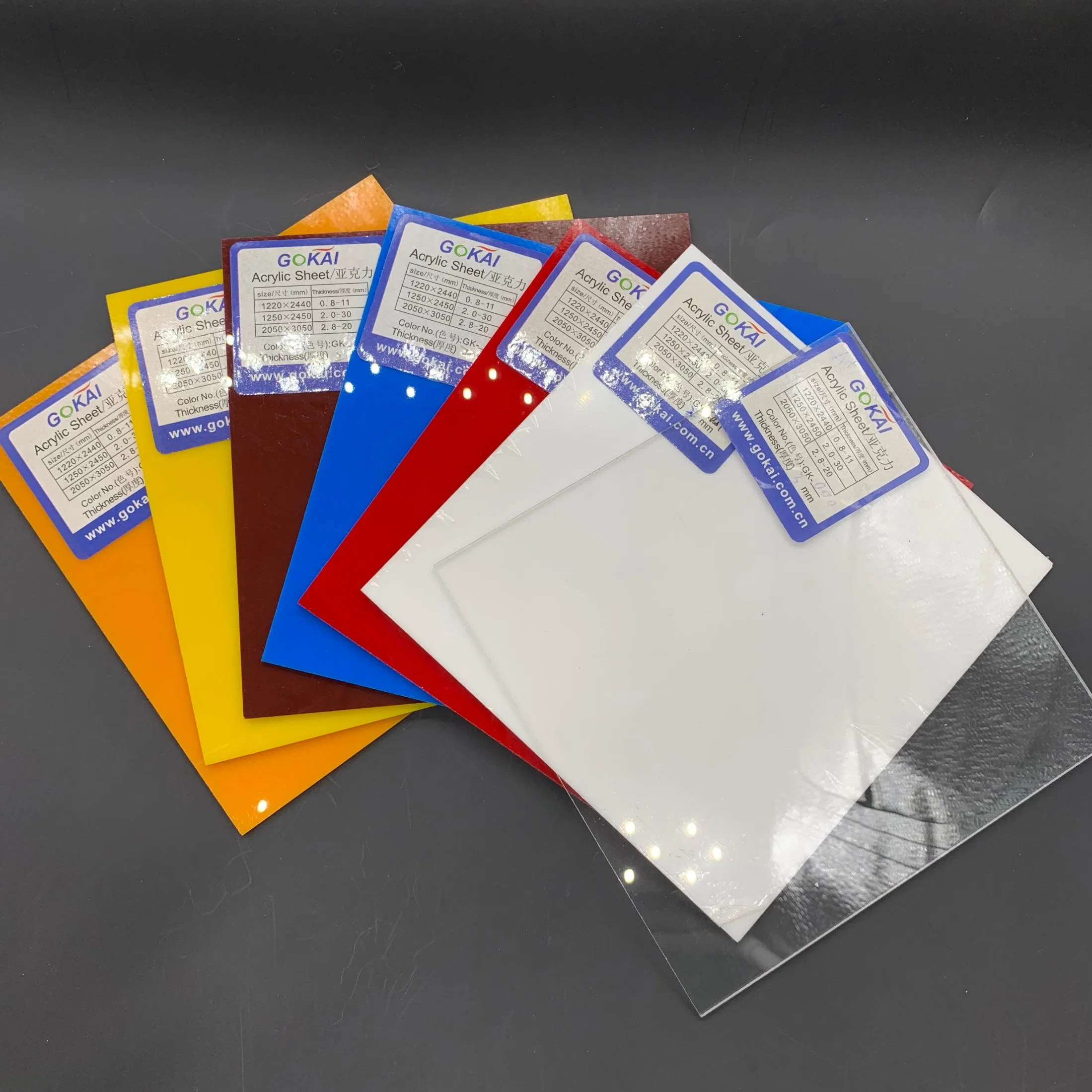 Gokai Hot Products Wholesale/Supplier of Advertising 3mm Cast Color Acrylic Sheet